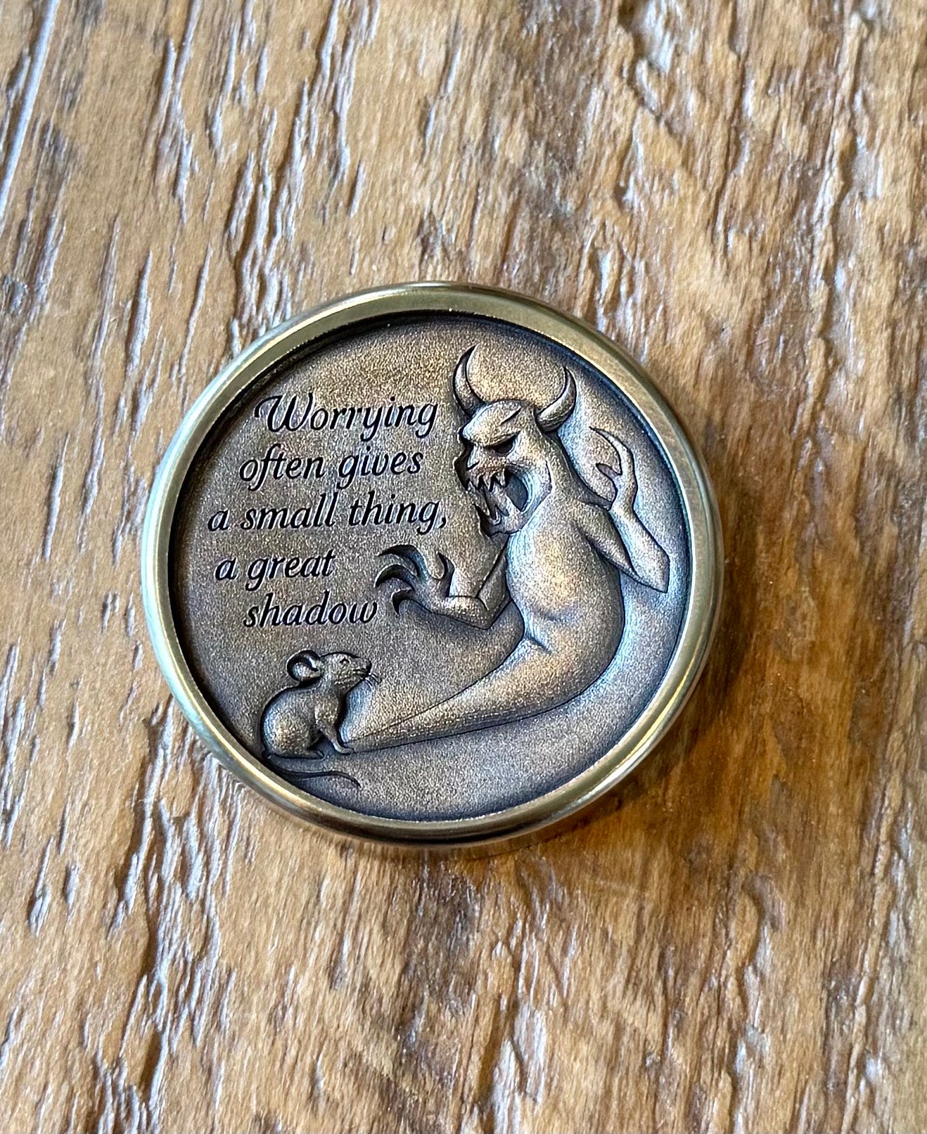 Worry Luck Brass Coin